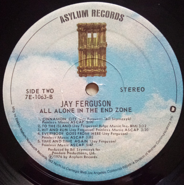 Jay Ferguson : All Alone In The End Zone (LP, Album, PRC)