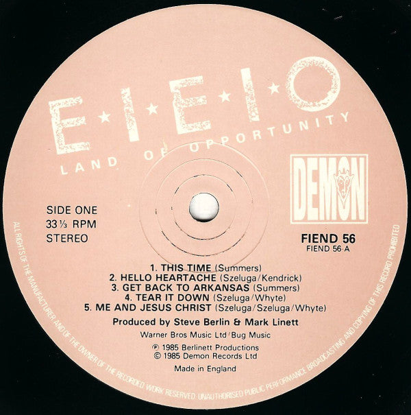 E-I-E-I-O : Land Of Opportunity (LP, Album)