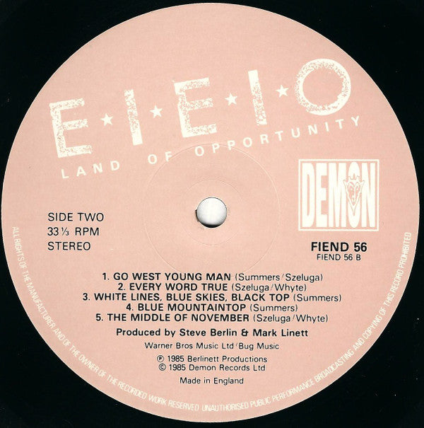 E-I-E-I-O : Land Of Opportunity (LP, Album)