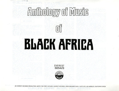 Various : Anthology Of Music Of Black Africa (3xLP + Box)