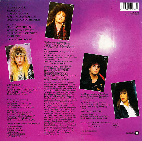 Cinderella (3) : Night Songs (LP, Album)