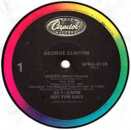 George Clinton : Quickie (12", Single, Promo)