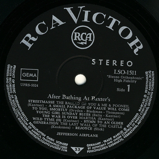 Jefferson Airplane : After Bathing At Baxter's (LP, Album)