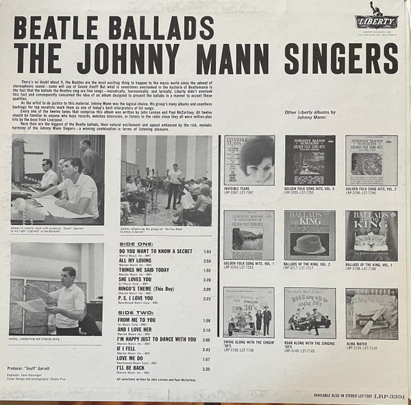 The Johnny Mann Singers : Beatle Ballads (LP, Album, Mono, Mon)