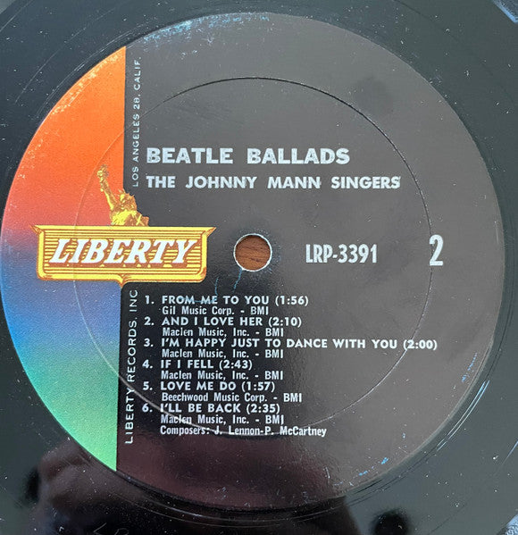 The Johnny Mann Singers : Beatle Ballads (LP, Album, Mono, Mon)