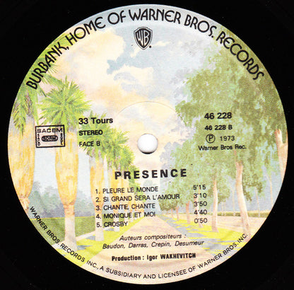 Présence : Présence (LP, Album, Gat)