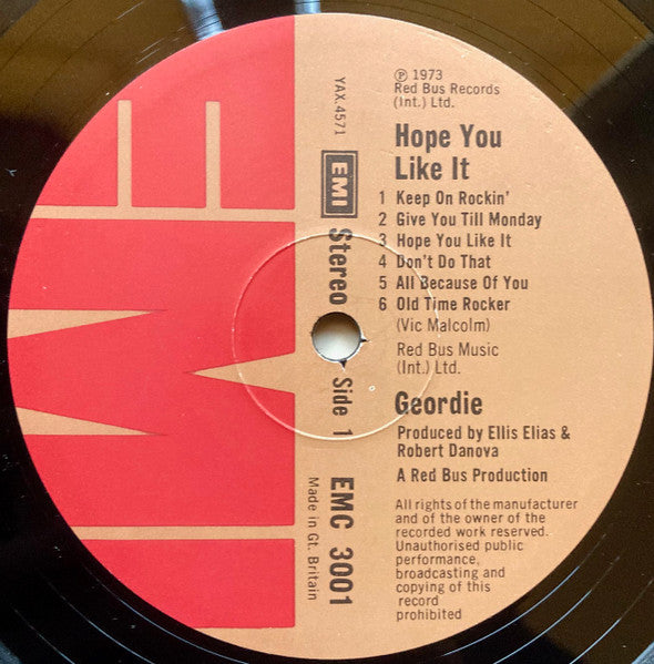 Geordie : Hope You Like It (LP, Album)