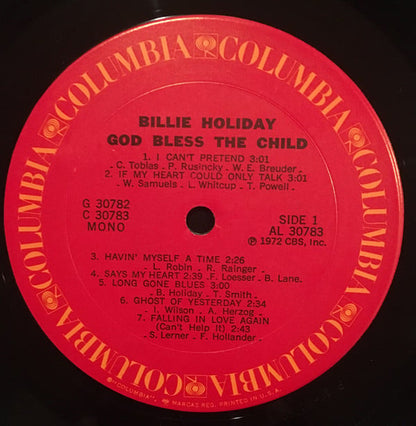 Billie Holiday : God Bless The Child (2xLP, Album, Comp, Mono, Ter)