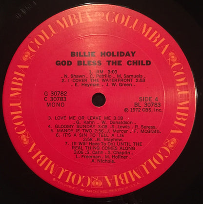 Billie Holiday : God Bless The Child (2xLP, Album, Comp, Mono, Ter)