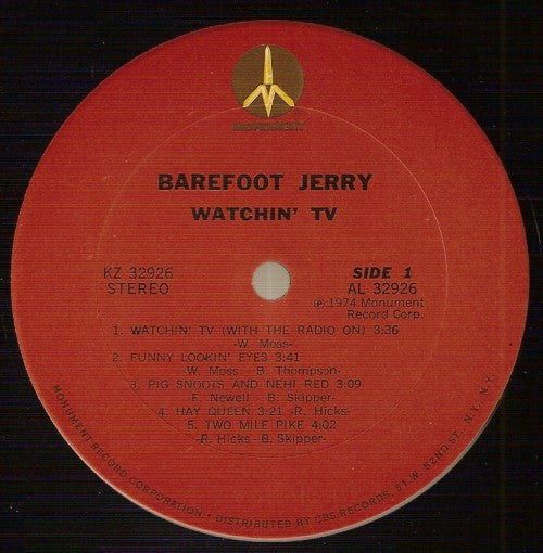 Barefoot Jerry : Watchin' TV (LP, Album, Ter)