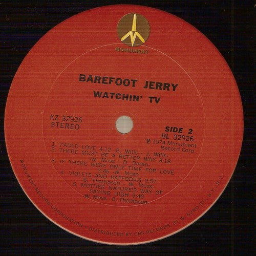 Barefoot Jerry : Watchin' TV (LP, Album, Ter)