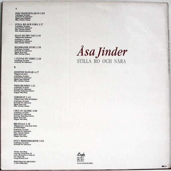 Åsa Jinder : Stilla Ro Och Nära (LP, Album)