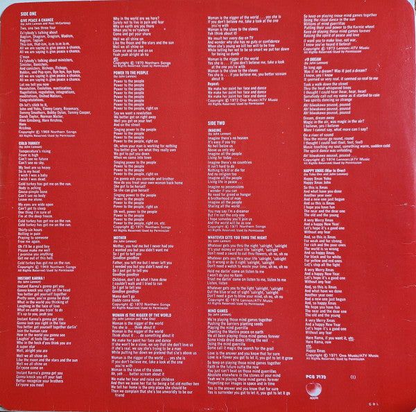 John Lennon, The Plastic Ono Band : Shaved Fish (LP, Comp)