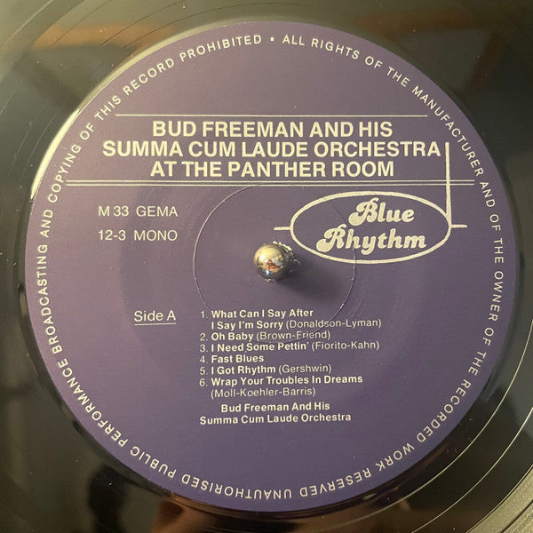 Bud Freeman's Summa Cum Laude Orchestra : Live From The Panther Room (LP, Mono)