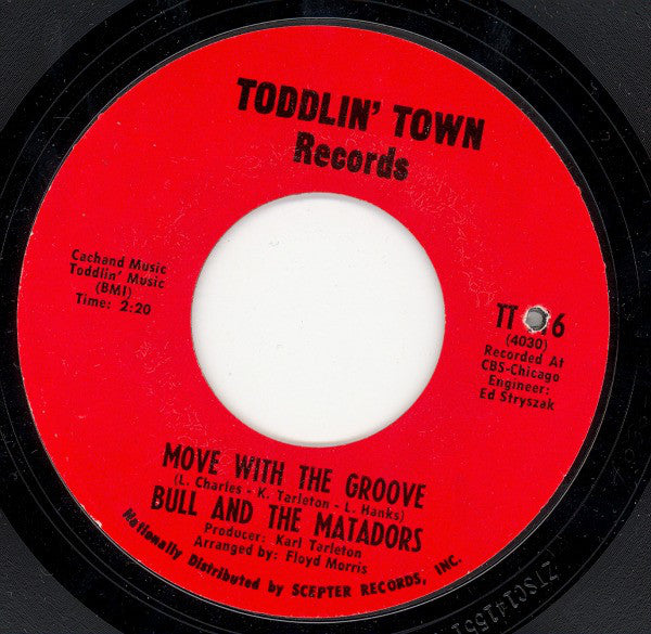 Bull And The Matadors : I Can't Forget / Move With The Groove (7", Single, Styrene, Pit)