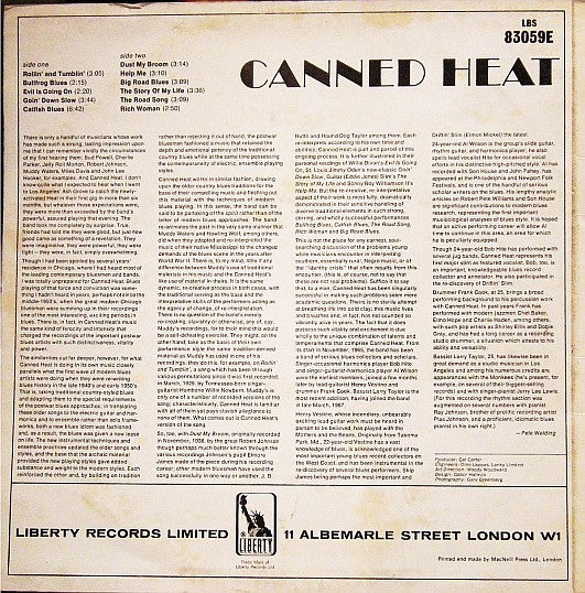 Canned Heat : Canned Heat (LP, Album)