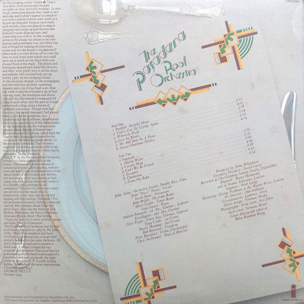 The Pasadena Roof Orchestra : The Pasadena Roof Orchestra (LP, Album,  Te)