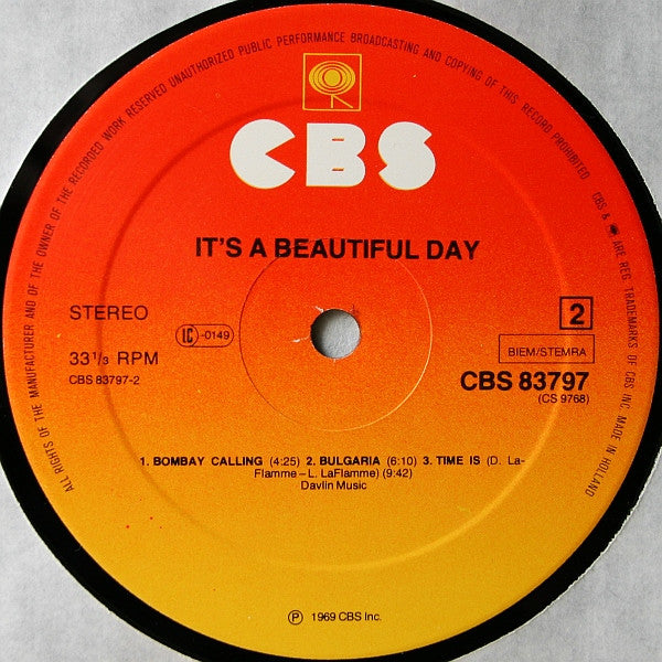 It's A Beautiful Day : It's A Beautiful Day (LP, Album, RE, Gat)