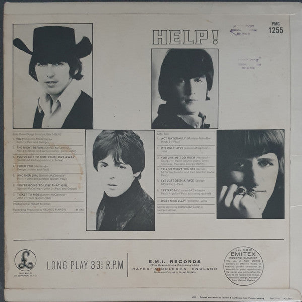 The Beatles : Help! (LP, Album, Mono, RP)