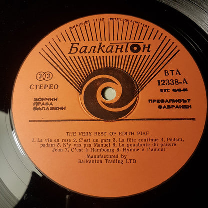 Edith Piaf : The Very Best Of (LP, Comp, Ora)