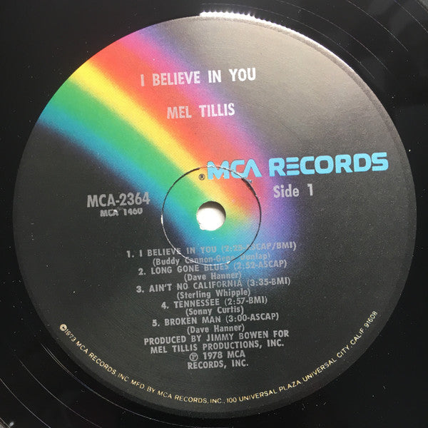 Mel Tillis : I Believe In You (LP, Album, Glo)
