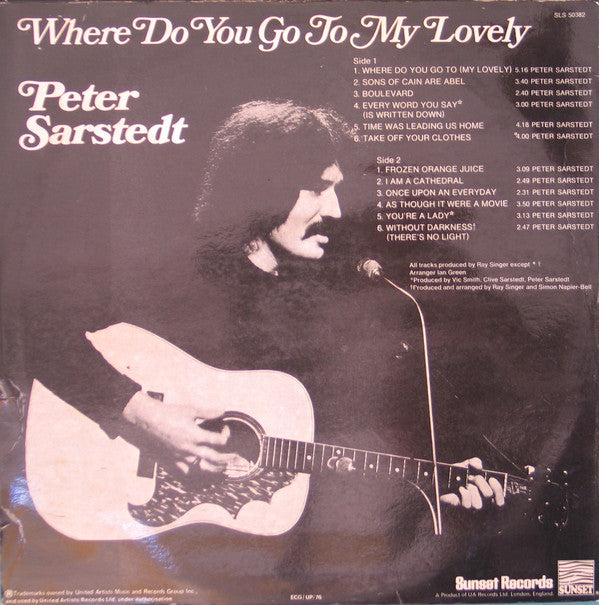 Peter Sarstedt : Where Do You Go To My Lovely (LP, Comp)