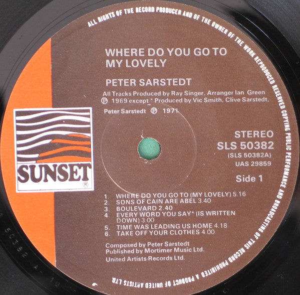 Peter Sarstedt : Where Do You Go To My Lovely (LP, Comp)