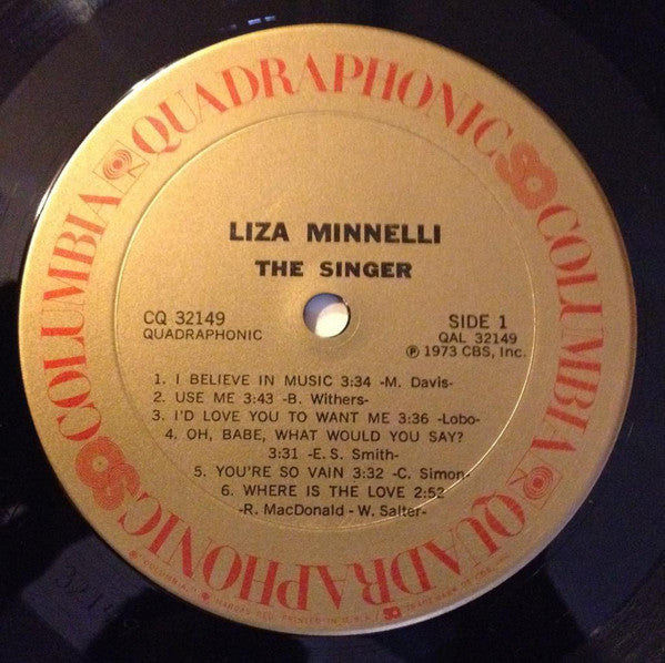 Liza Minnelli : The Singer (LP, Album, Quad)