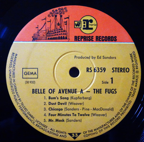 The Fugs : The Belle Of Avenue A (LP, Album)