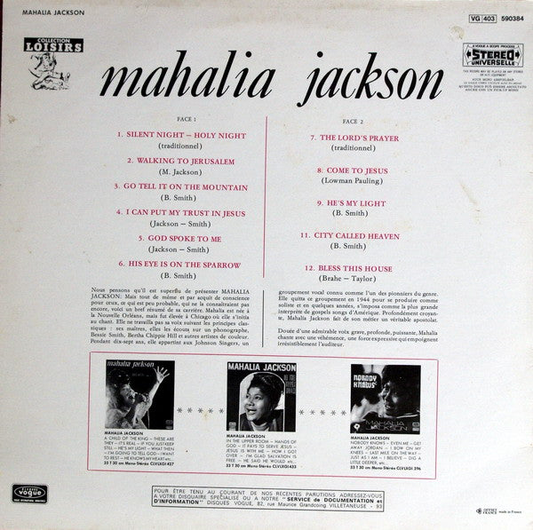 Mahalia Jackson : Silent Night (LP, Comp, RE, Bla)