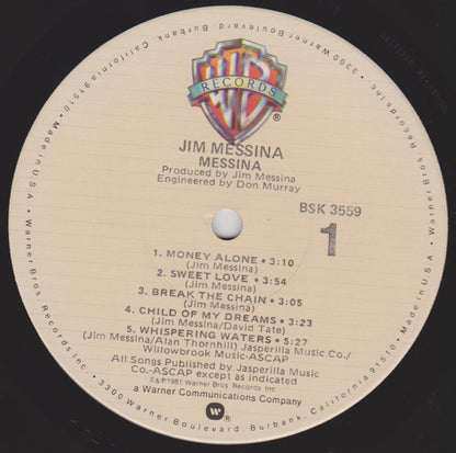 Jim Messina : Messina (LP, Album, Jac)