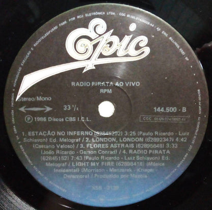 RPM (3) : Rádio Pirata Ao Vivo (LP, Album, RCA)