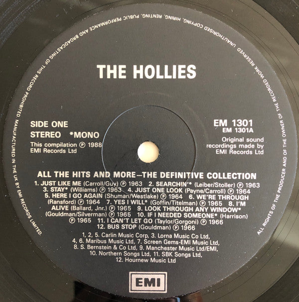 The Hollies : All The Hits & More - The Definitive Collection (2xLP, Comp)