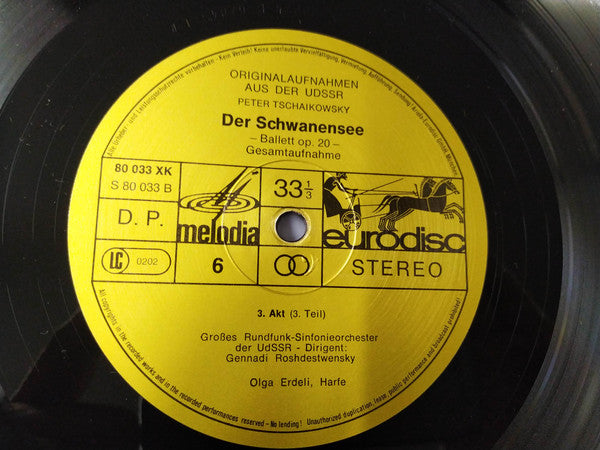 Pyotr Ilyich Tchaikovsky : Der Schwanensee Ballett Op. 20 Gesamtaufnahme (3xLP, Album + Box, Mono)