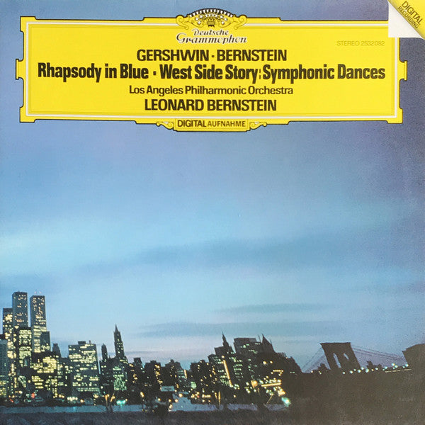 George Gershwin, Leonard Bernstein, Los Angeles Philharmonic Orchestra : Rhapsody In Blue • West Side Story: Symphonic Dances (LP, Album, Gat)