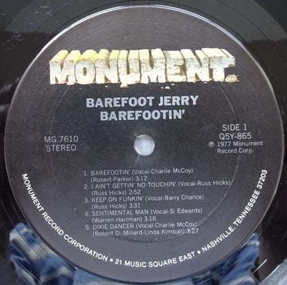 Barefoot Jerry : Barefootin' (LP, Album, Ter)