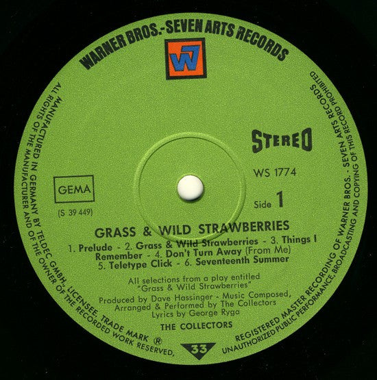 The Collectors (4) : Grass And Wild Strawberries (LP, Album)