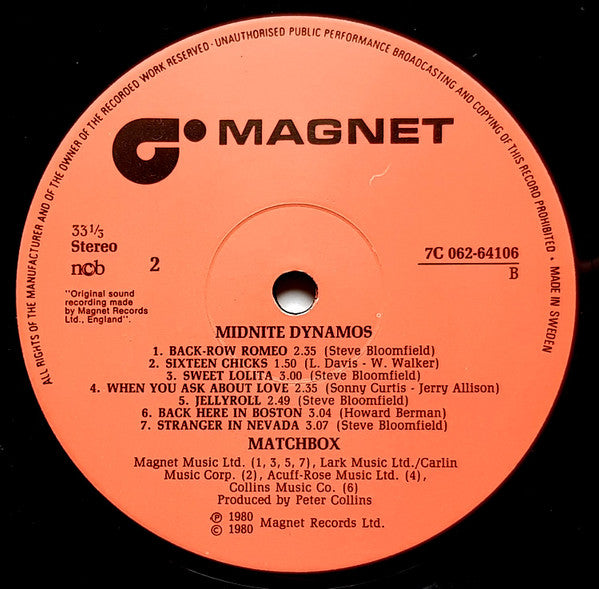 Matchbox (3) : Midnite Dynamos (LP, Album)