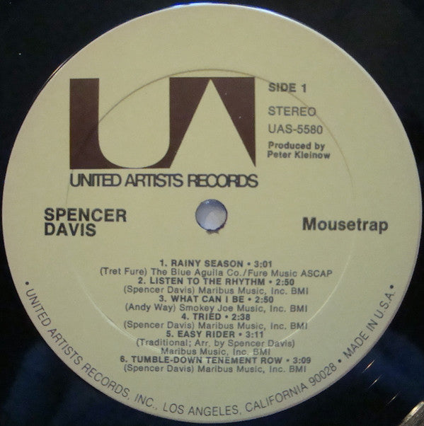 Spencer Davis : Mousetrap (LP, Album, Ter)