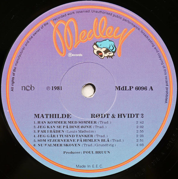 Mathilde (2) : Rødt & Hvidt 2 (LP, Album)