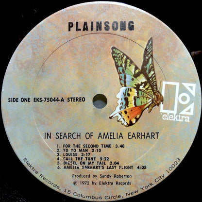 Plainsong : In Search Of Amelia Earhart (LP, Album, Pit)