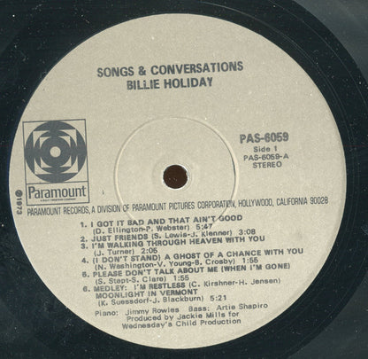 Billie Holiday : Songs & Conversations (LP, Win)