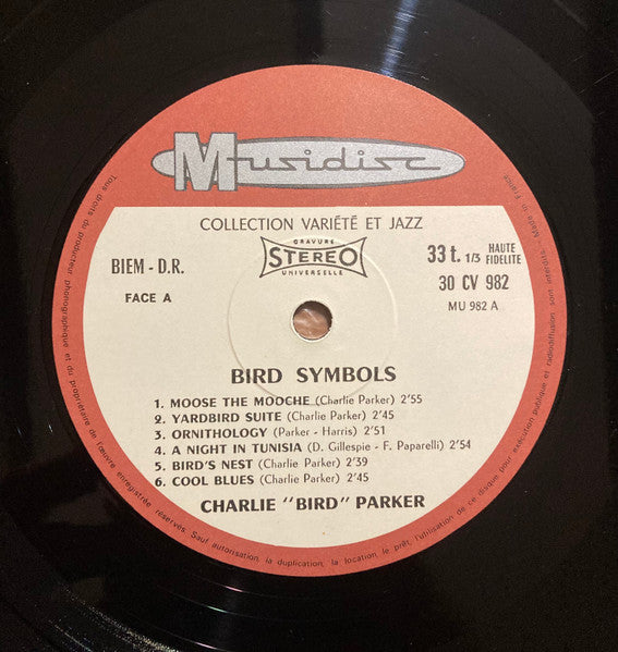 Charlie Parker : "Bird" Symbols (LP, RE)