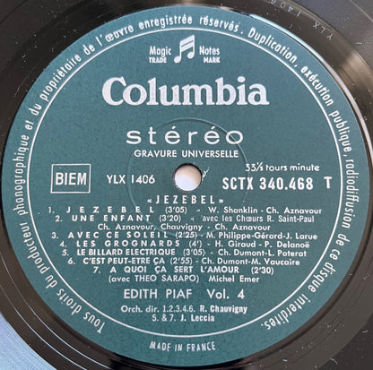 Edith Piaf : Edith Piaf " Jezebel " - Vol. 4 (LP, Comp)