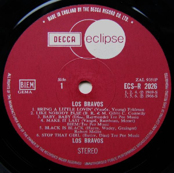 Los Bravos : Los Bravos (LP, Comp)