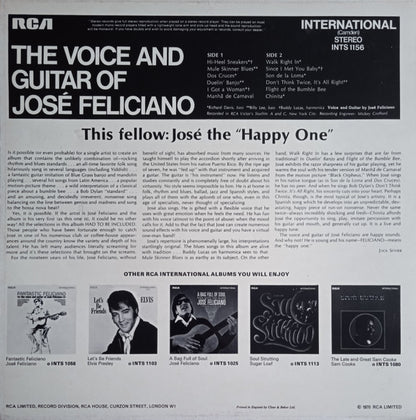 José Feliciano : The Voice And Guitar Of José Feliciano (LP, Album, RE)