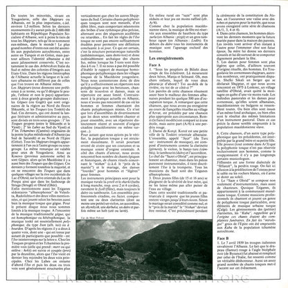 Various : Yougoslavie 2 - Macédoine: Polyphonies Tosques - Sous Les Peupliers De Bilisht (LP, RP)