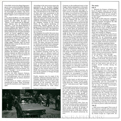 Various : Yougoslavie 2 - Macédoine: Polyphonies Tosques - Sous Les Peupliers De Bilisht (LP, RP)