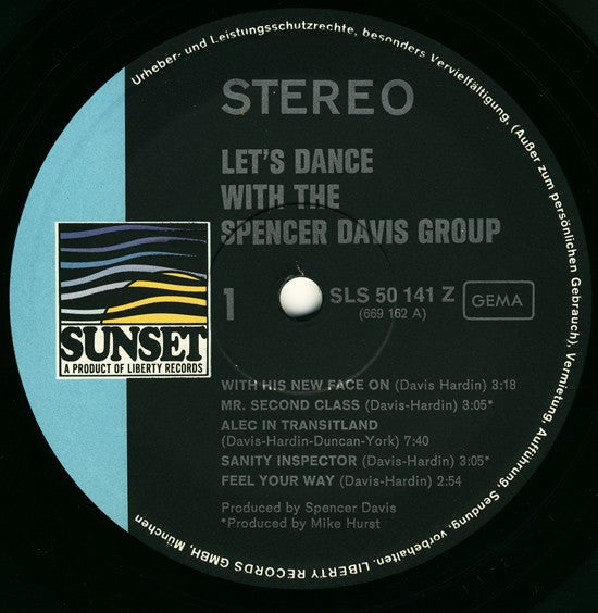 The Spencer Davis Group With Hardin & York : Let's Dance With The Spencer Davis Group (LP, Album, RE)