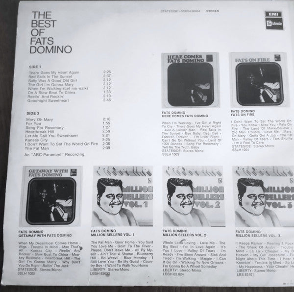 Fats Domino : The Best Of Fats Domino  (LP, Comp)